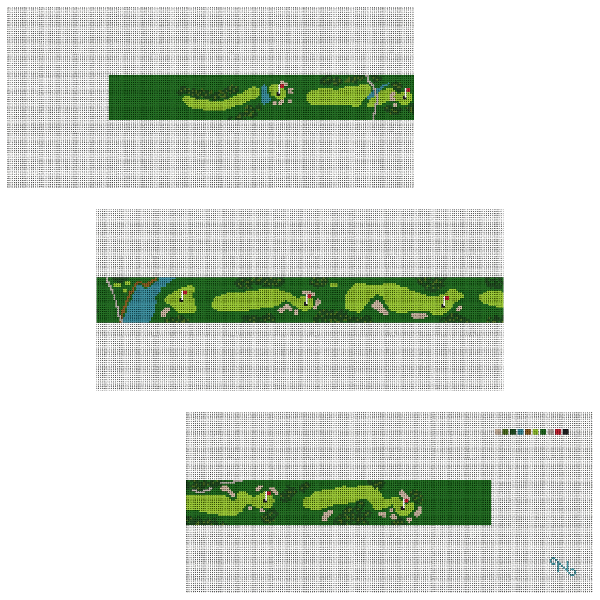 Gulph Mills Golf Club Needlepoint Belt Kit