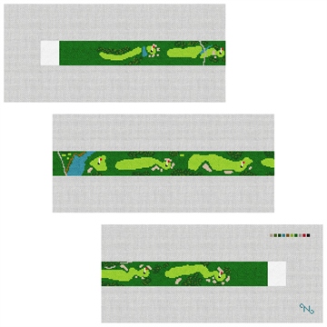Gulph Mills Golf Club Needlepoint Belt Kit Stitched Preview