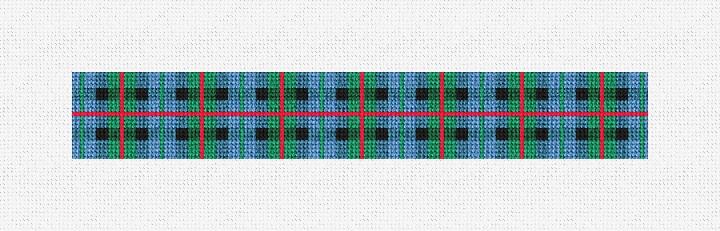 Gunn Tartan Needlepoint Key Fob Kit