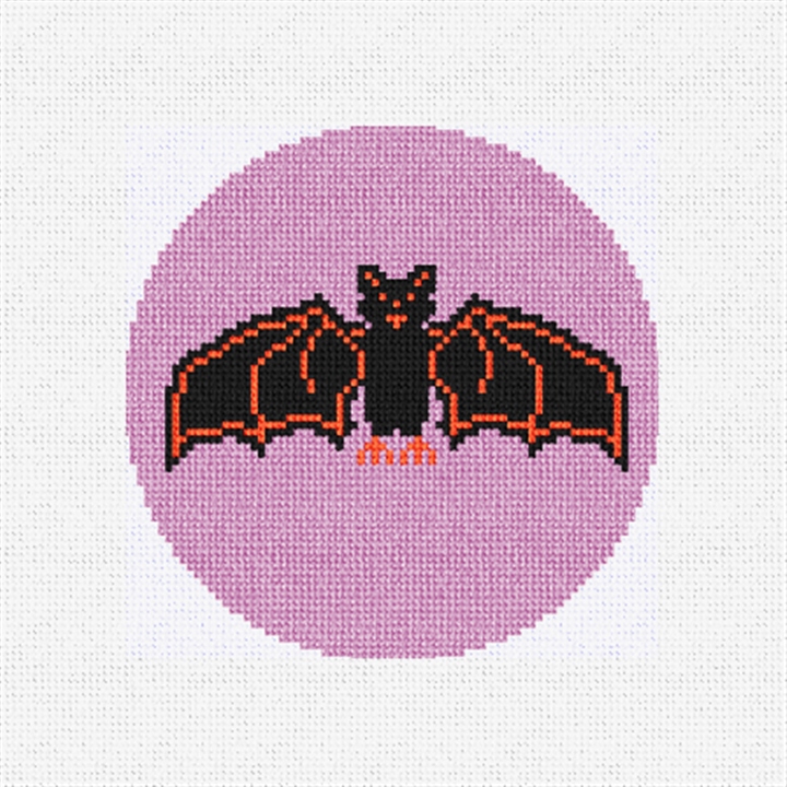 Halloween Bat Needlepoint Ornament Kit