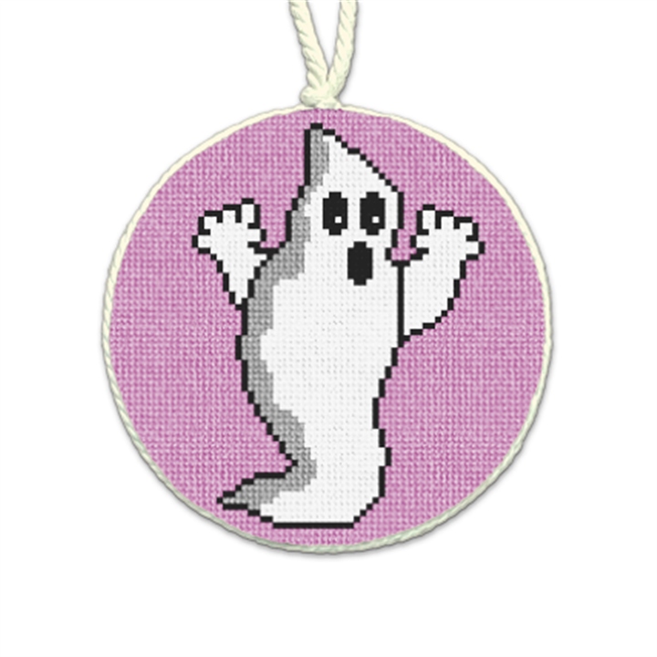 Halloween Ghost Needlepoint Ornament 