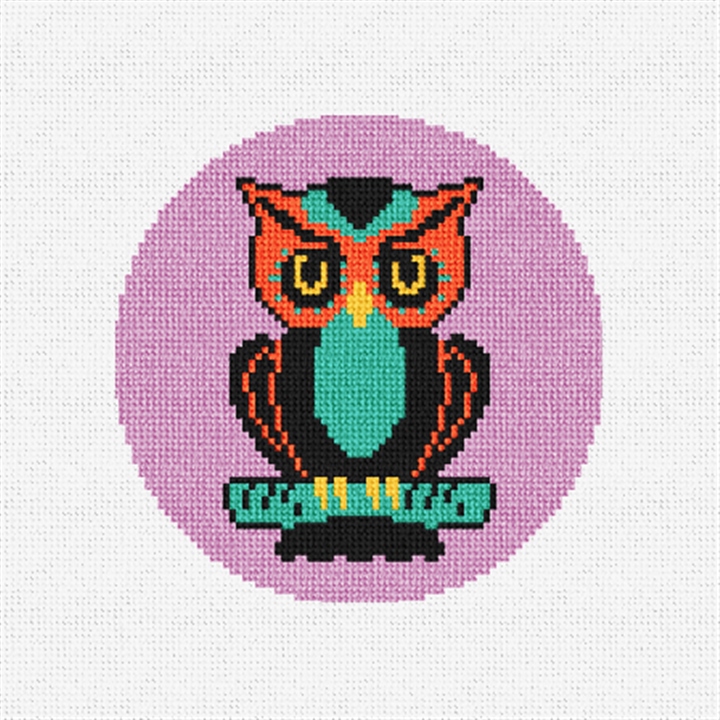 Halloween Owl Needlepoint Ornament Kit
