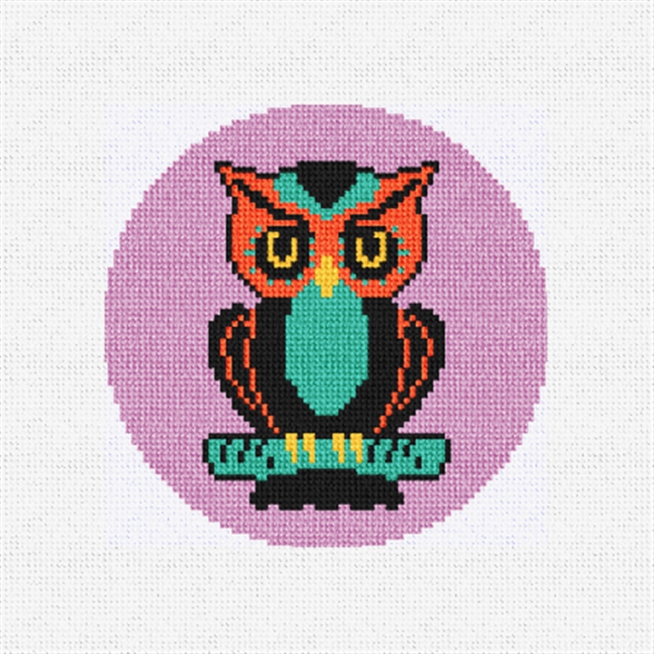 Halloween Owl Needlepoint Ornament Kit