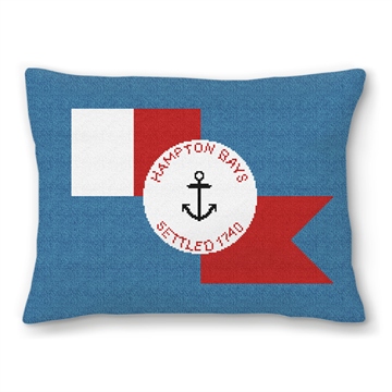 Hampton Bays Flag Needlepoint Pillow