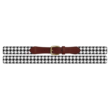 Handsome Houndstooth Needlepoint Belt