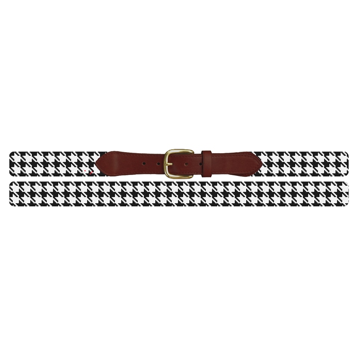 Handsome Houndstooth Needlepoint Belt