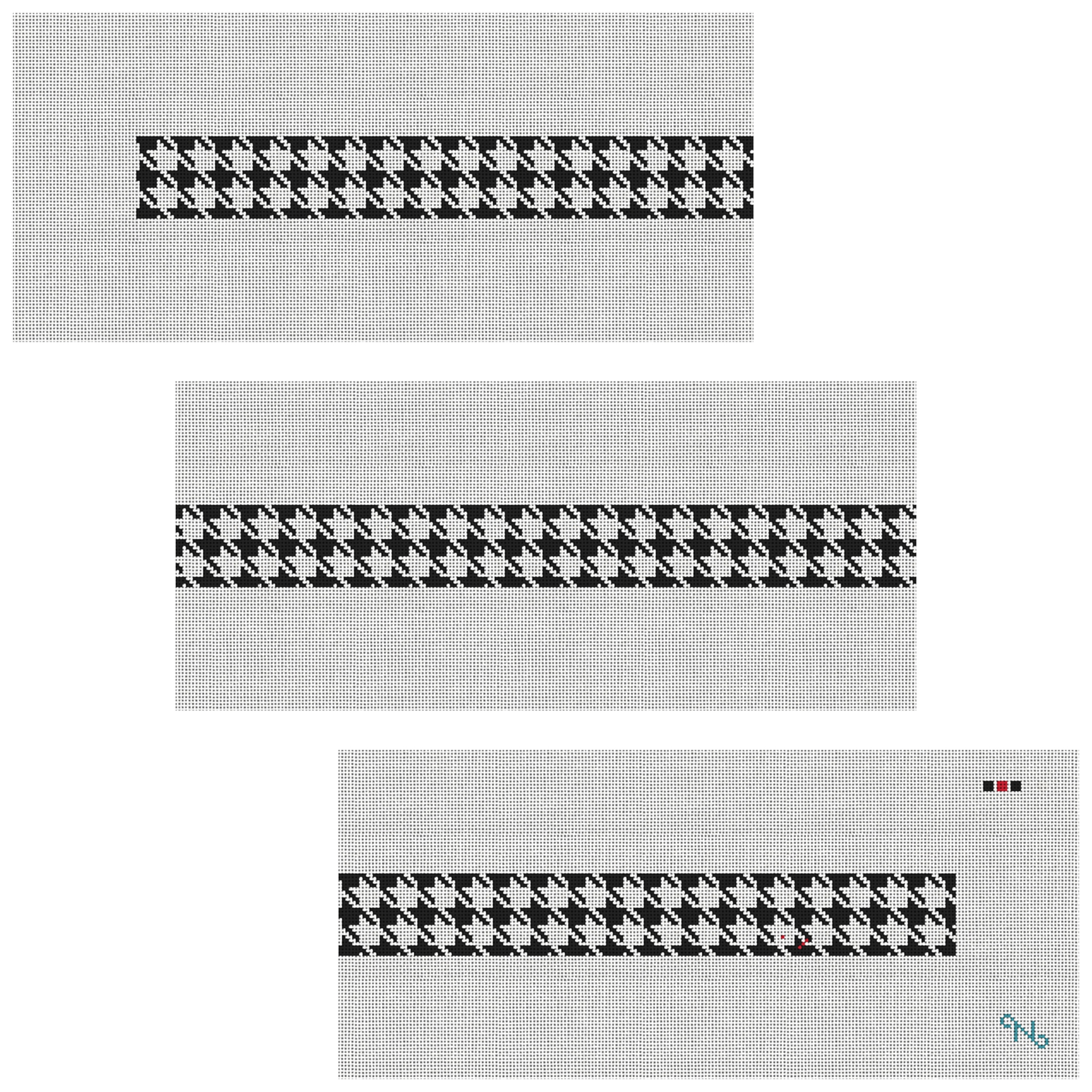 Handsome Houndstooth Needlepoint Belt Kit