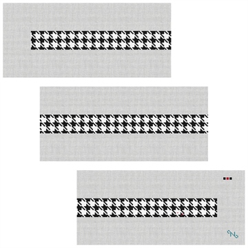 Handsome Houndstooth Needlepoint Belt Kit Stitched Preview