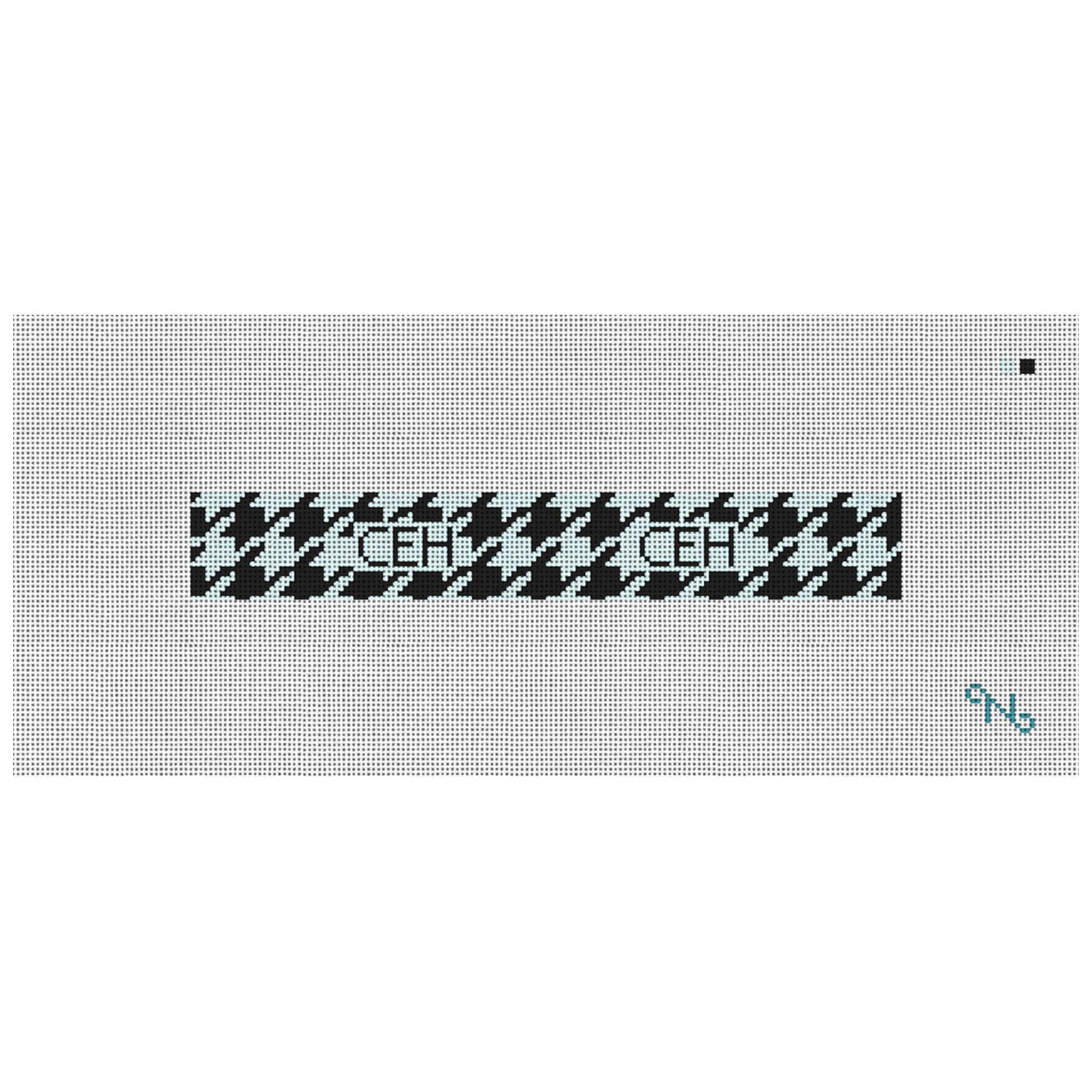 Handsome Houndstooth Needlepoint Key Fob Kit