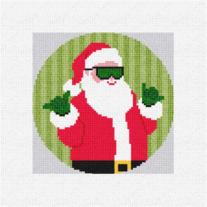 Hang Ten Silly Santa Needlepoint Ornament Kit