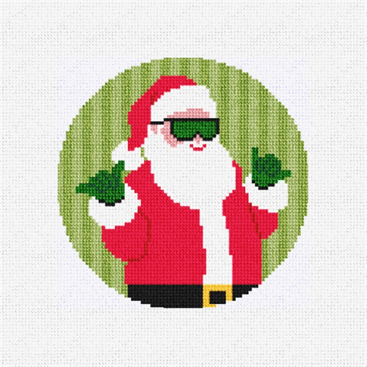 Hang Ten Silly Santa Needlepoint Ornament Kit