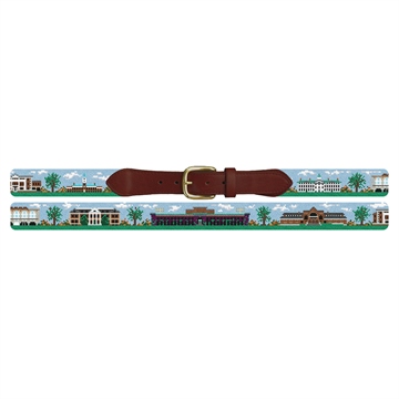Hanover New Hampshire Landscape Needlepoint Belt