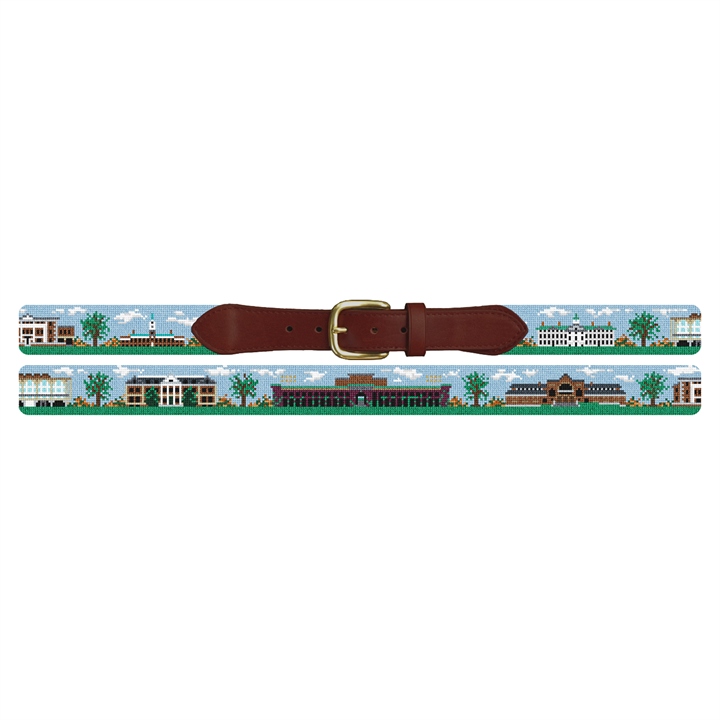 Hanover New Hampshire Landscape Needlepoint Belt