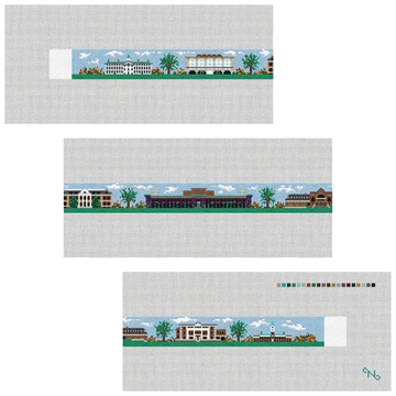 Hanover New Hampshire Needlepoint Belt Kit Stitched Preview