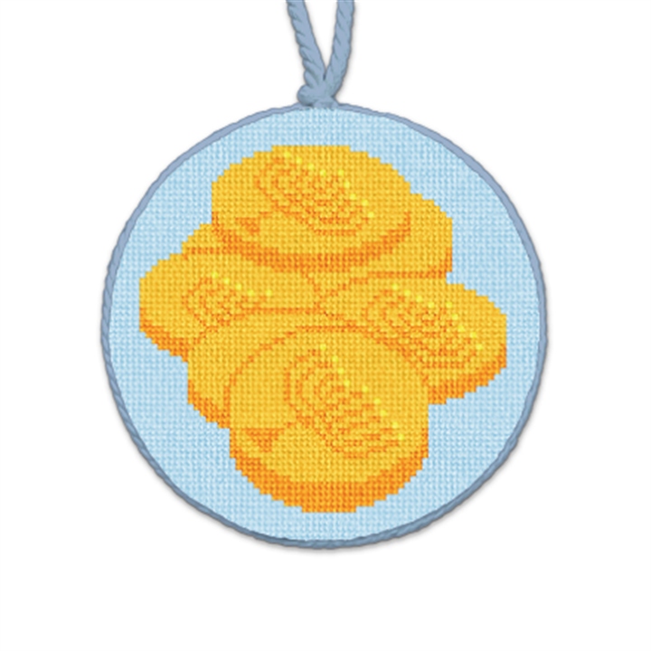 Hanukkah Gelt Needlepoint Ornament