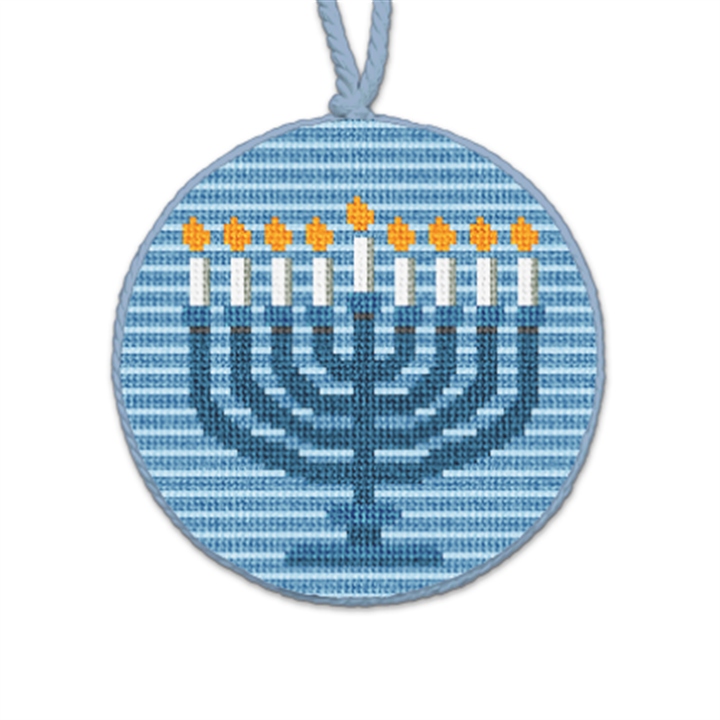 Hanukkah Holiday Needlepoint Ornament 