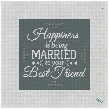 Happiness Needlepoint Pillow Kit