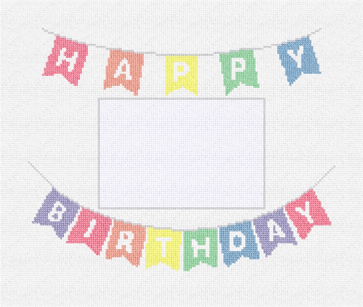 Happy Birthday Picture Frame Needlepoint Kit