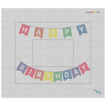 Happy Birthday Picture Frame Needlepoint Kit