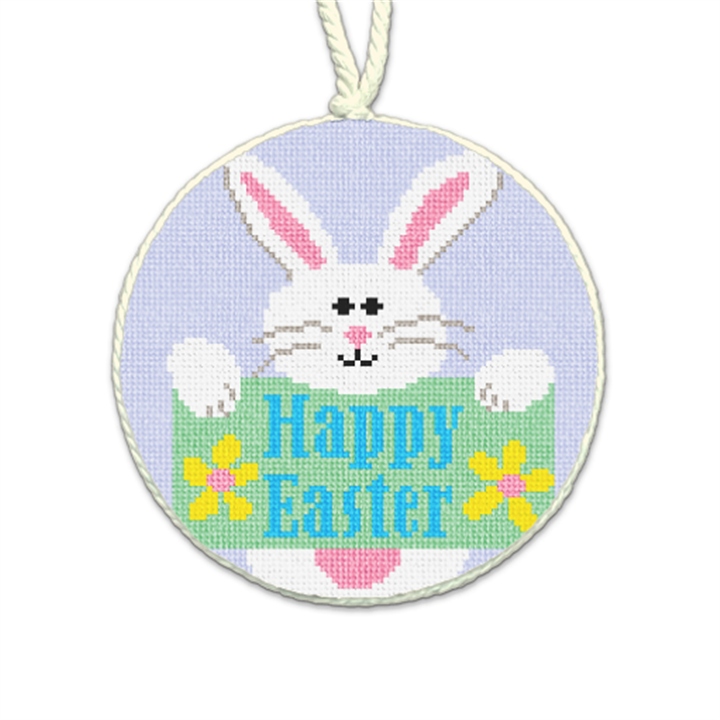 Happy Easter Needlepoint Ornament