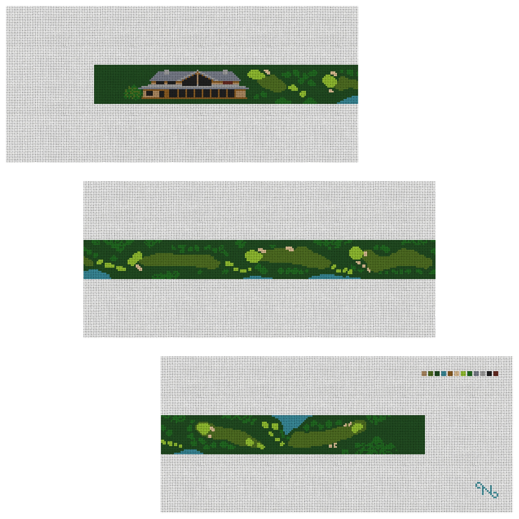 Harding Park Golf Course Needlepoint Belt Kit