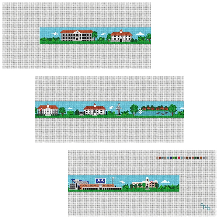 Harrisonburg Virginia Needlepoint Belt Kit Stitched Preview
