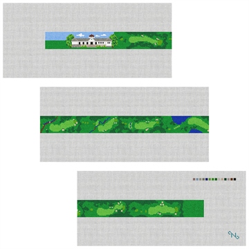 Hartford Golf Club Needlepoint Belt Kit Stitched Preview