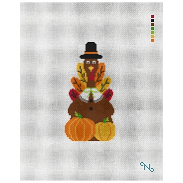 Harvest Gobble Needlepoint Door Hanger Kit