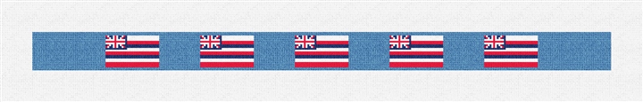 Hawaii Flag Needlepoint Dog Collar Kit
