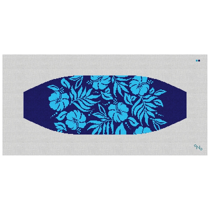 Hawaiian Wedding Cummerbund Needlepoint Kit Stitched Preview