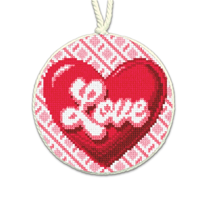 Heartfelt Love Needlepoint Ornament