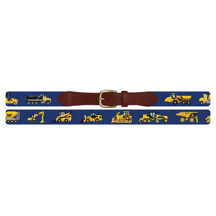 Heavy Equipment Needlepoint Belt