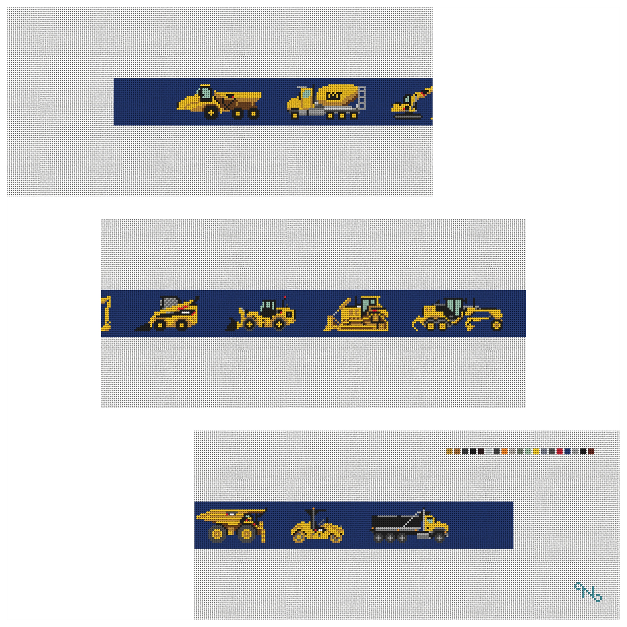 Heavy Equipment Needlepoint Belt Kit