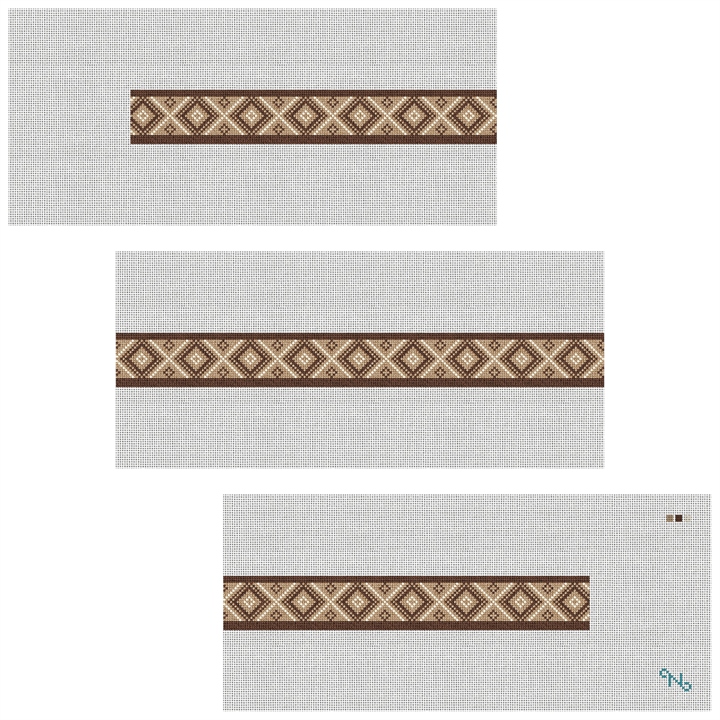 Hera Needlepoint Belt Kit Stitched Preview