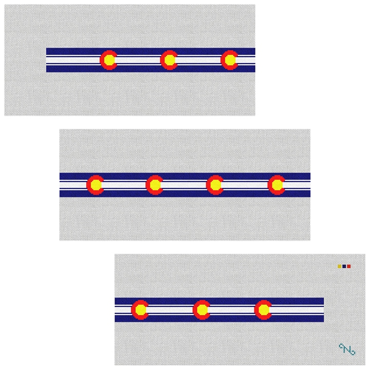 Hip Colorado Needlepoint Belt Kit Stitched Preview