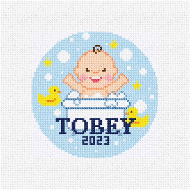 His Bubble Bath Needlepoint Ornament Kit