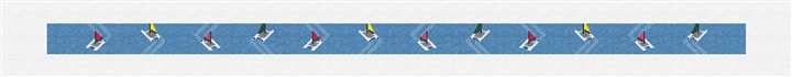 Hobie Cats Needlepoint Belt Kit Stitched Preview