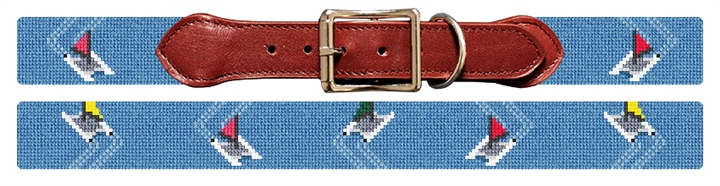 Hobie Cats Needlepoint Dog Collar