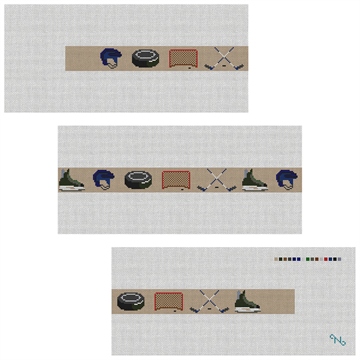 Hockey Gear Needlepoint Belt Kit