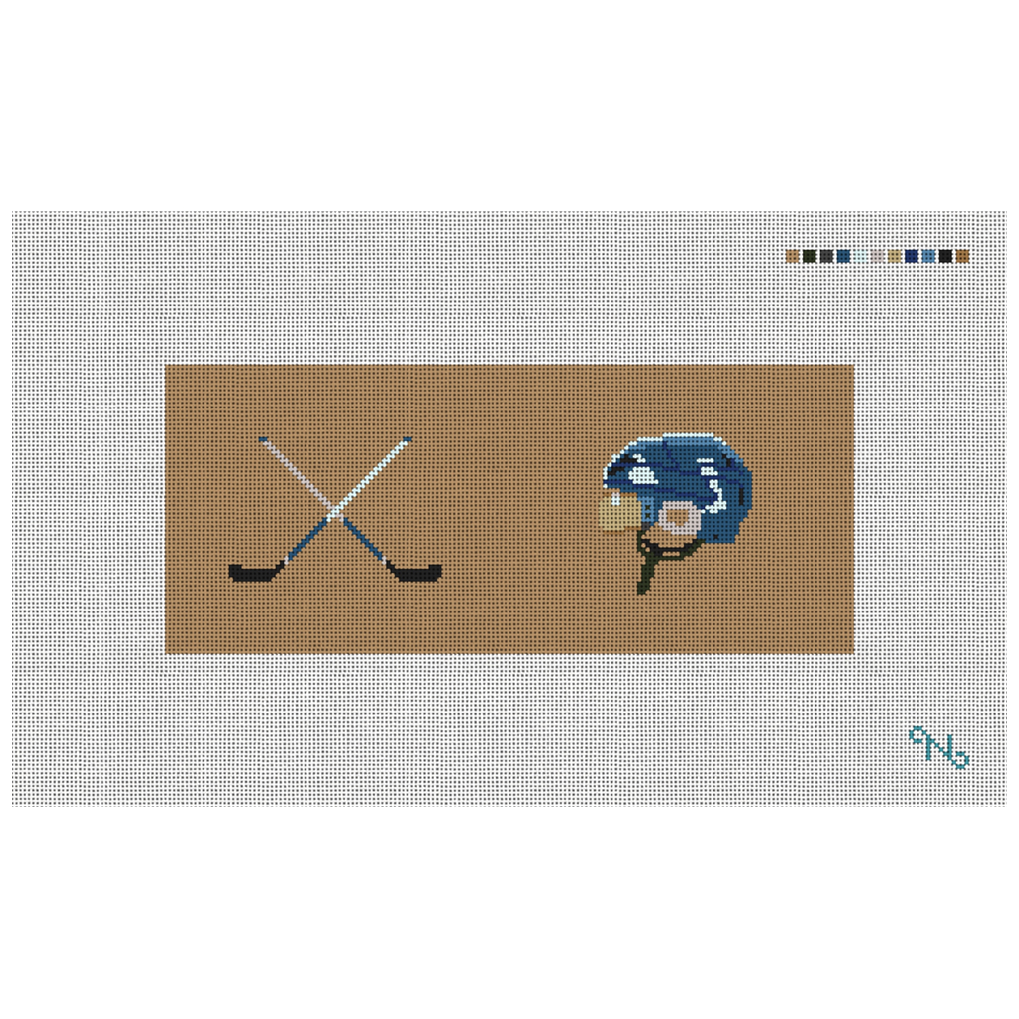 Hockey Needlepoint Flask Kit