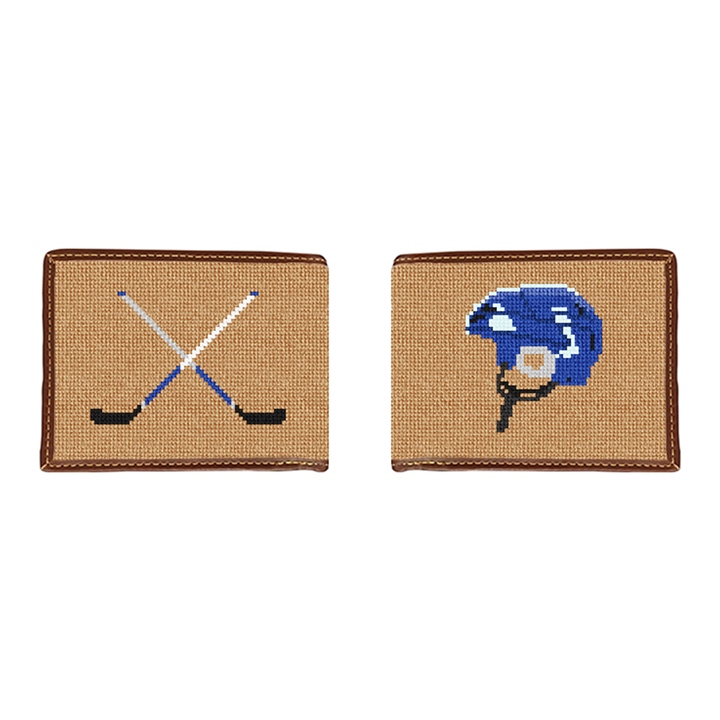 Hockey Needlepoint Wallet 