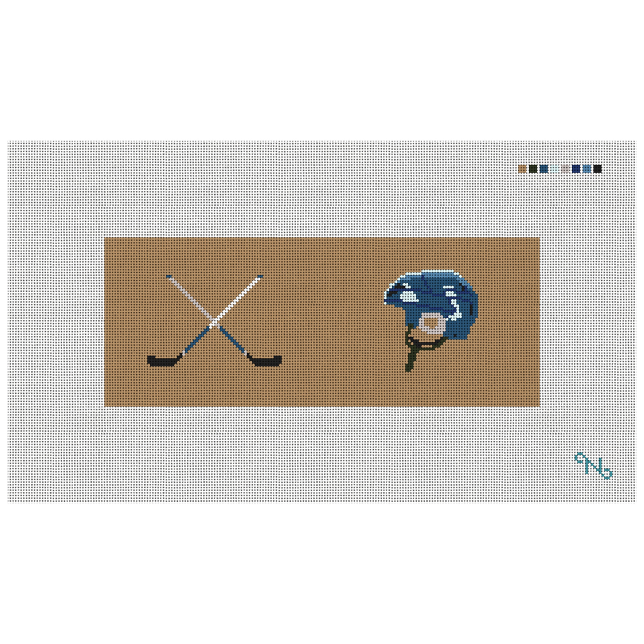 Hockey Needlepoint Wallet Kit