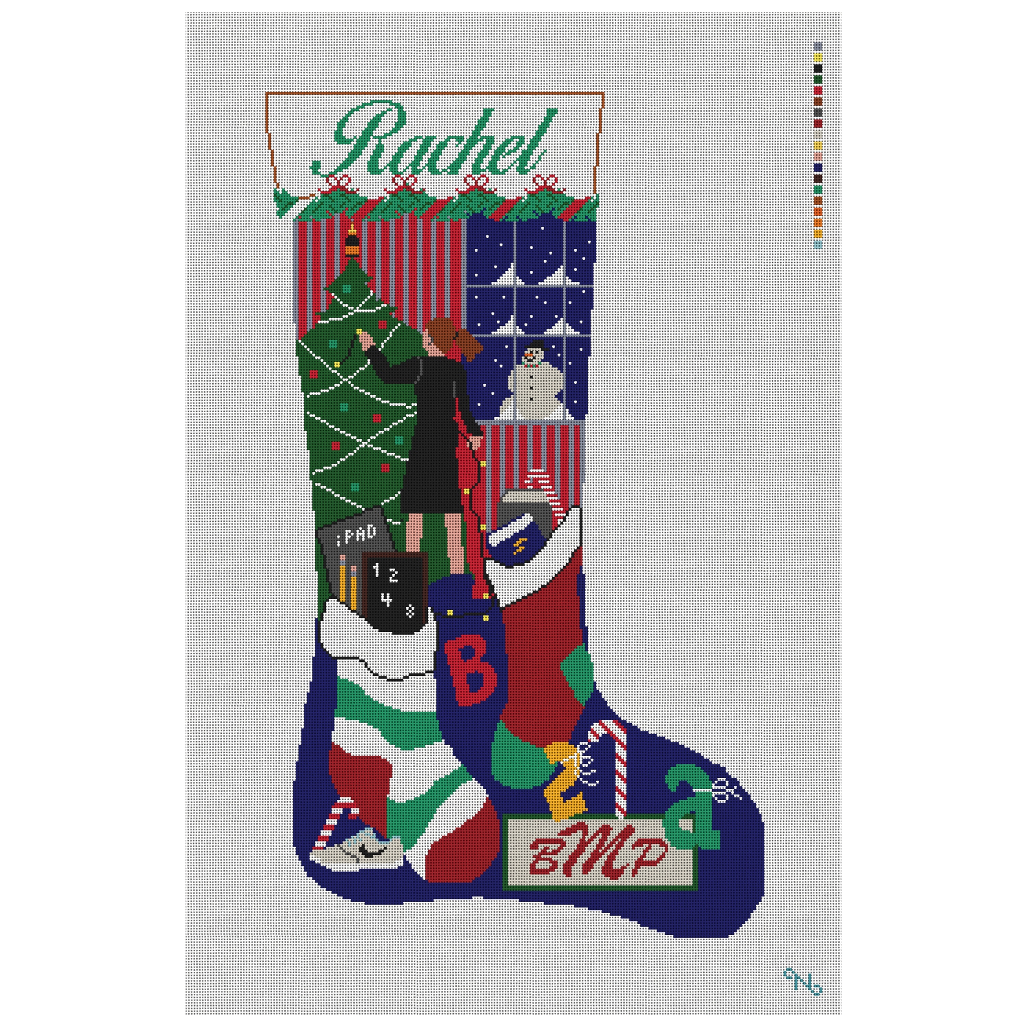 Holiday Decorating Stocking Needlepoint Kit