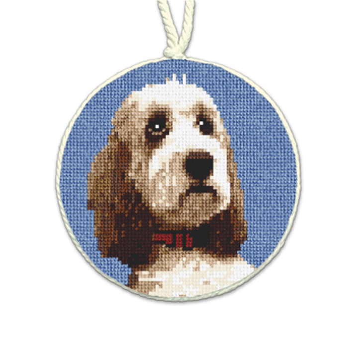 Holiday Goldendoodle Needlepoint Ornament