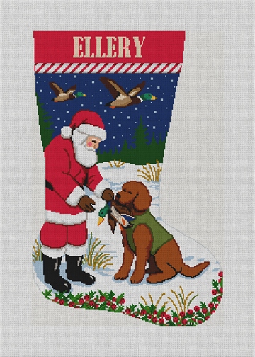 Holiday Hunting Buddies Stocking Needlepoint Kit