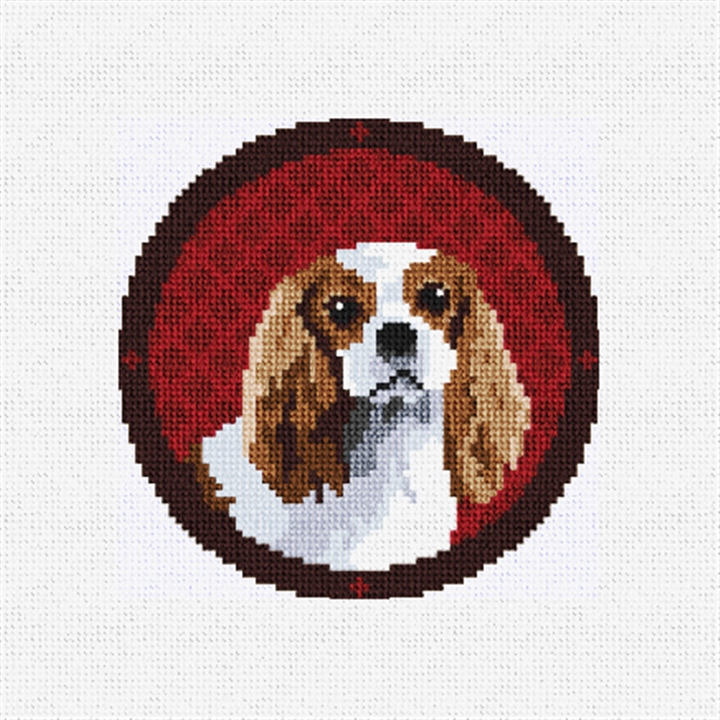 Holiday King Charles Needlepoint Ornament Kit