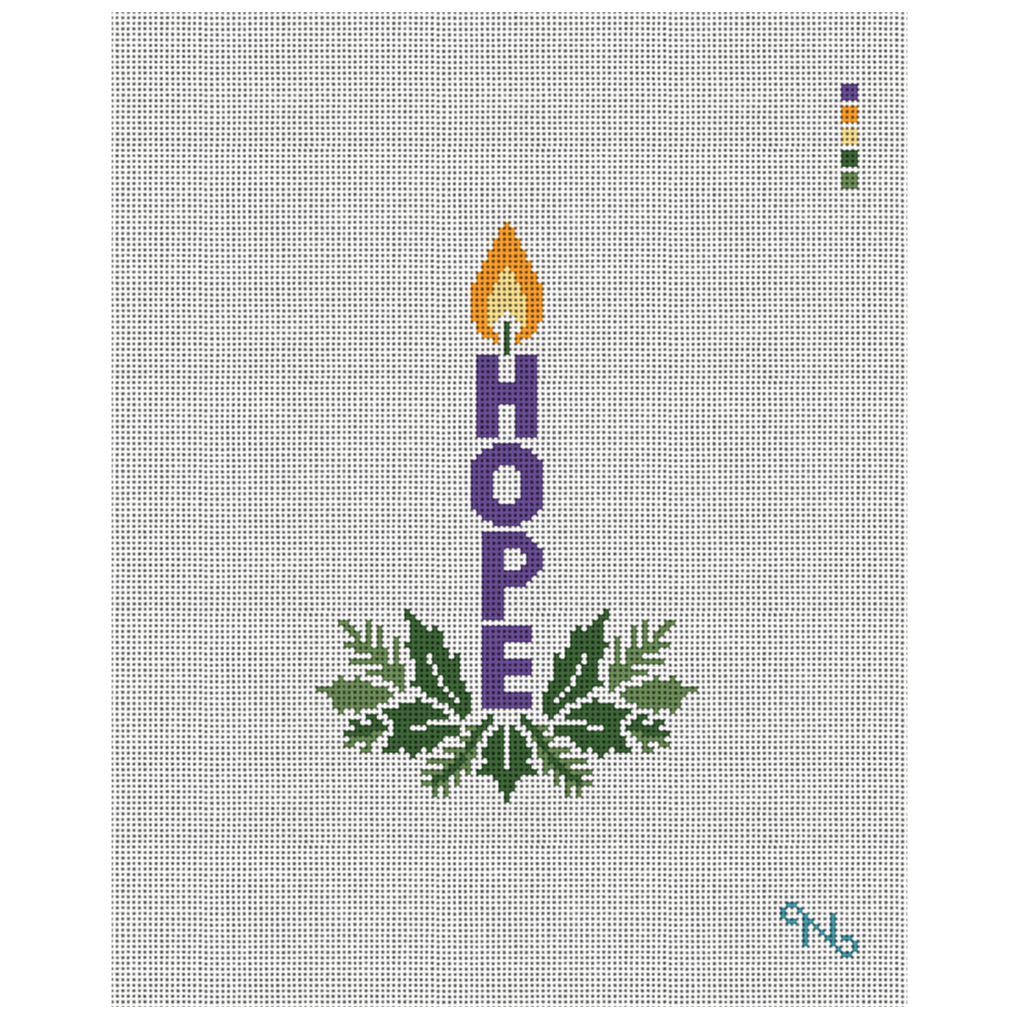 Hope Advent Candle Needlepoint Ornament Kit