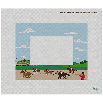 Horse Racing Picture Frame Needlepoint Kit