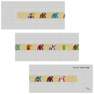 Horse Racing Silks Needlepoint Belt Kit