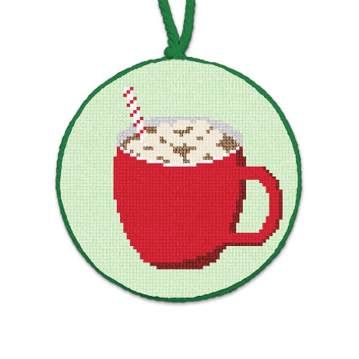 Hot Cocoa Needlepoint Ornament